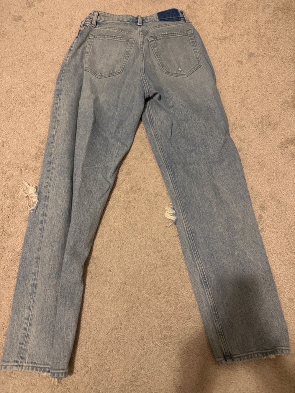 Abercrombie & Fitch Light Blue High-Rise Dad Jeans Curve Love - Picture 3 of 3